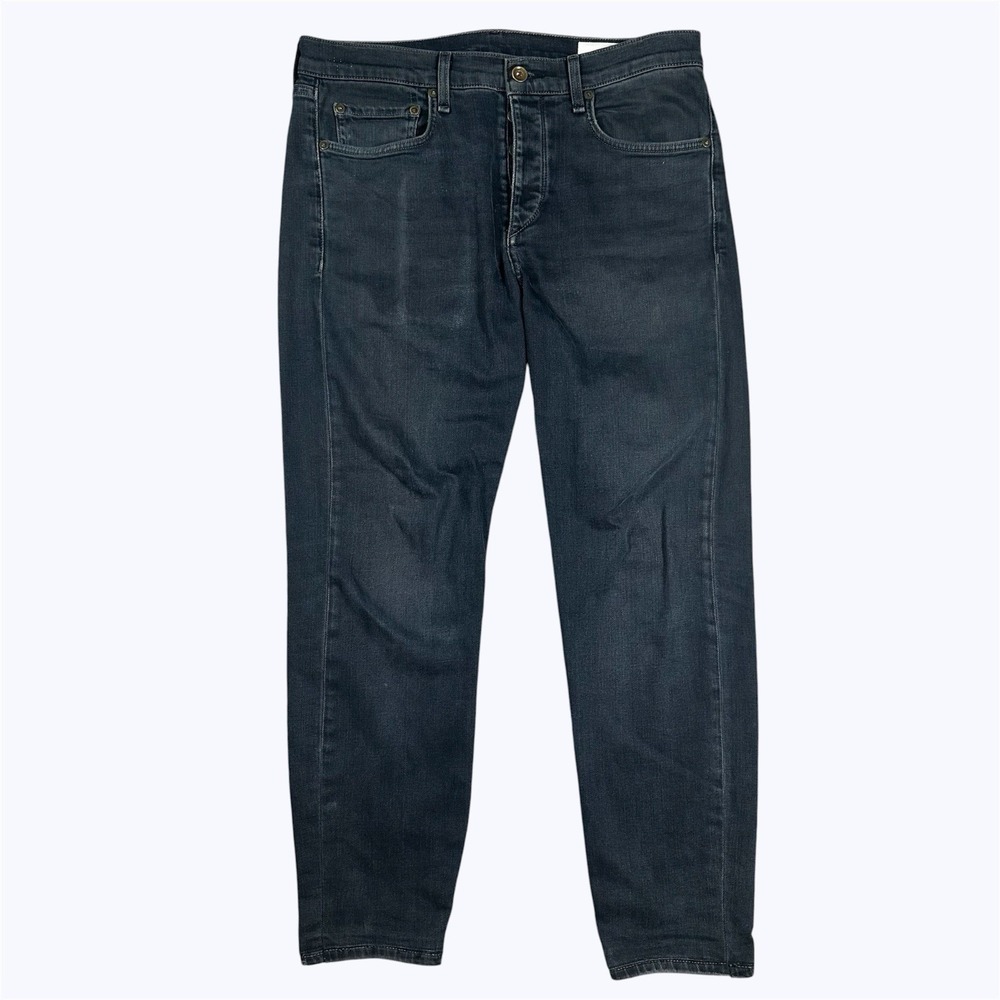 Rag and Bone Jeans Men 32x27 Fit 2 Slim Blue Button Fly Dark Wash Tapered